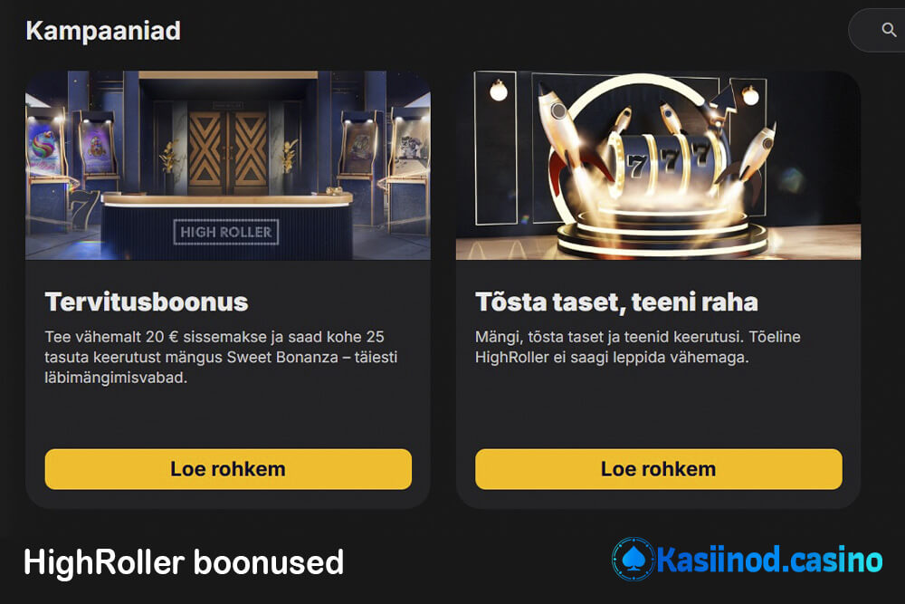 HighRoller boonused