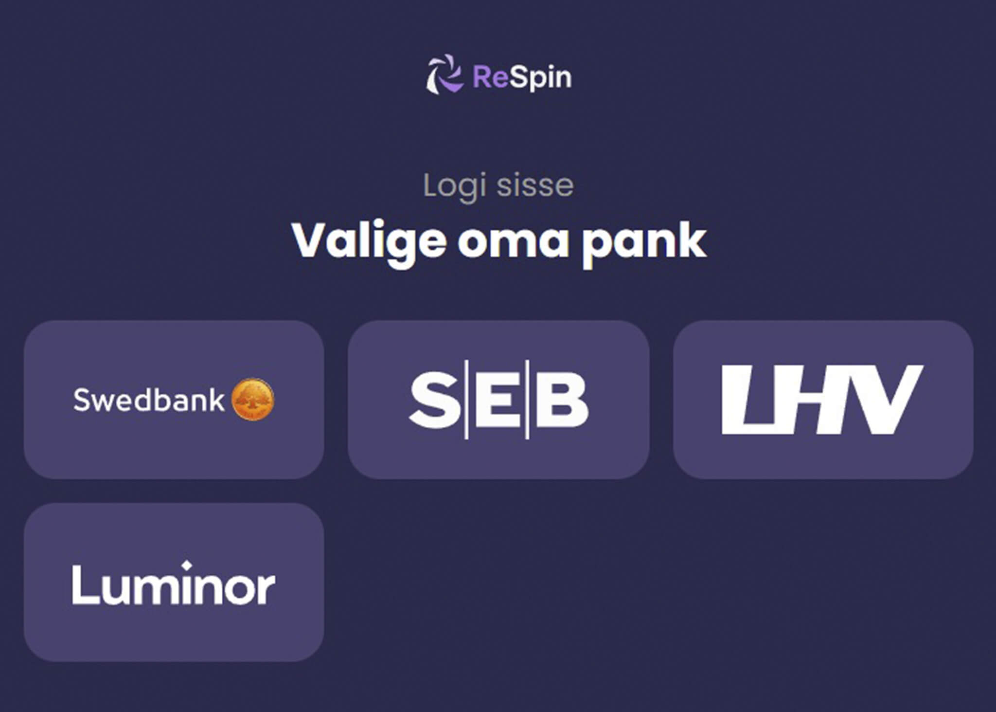 ReSpin kasiino makseviisid