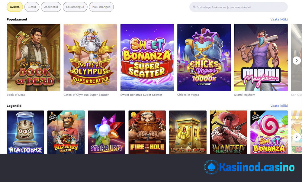 Shotz kasiino mängud